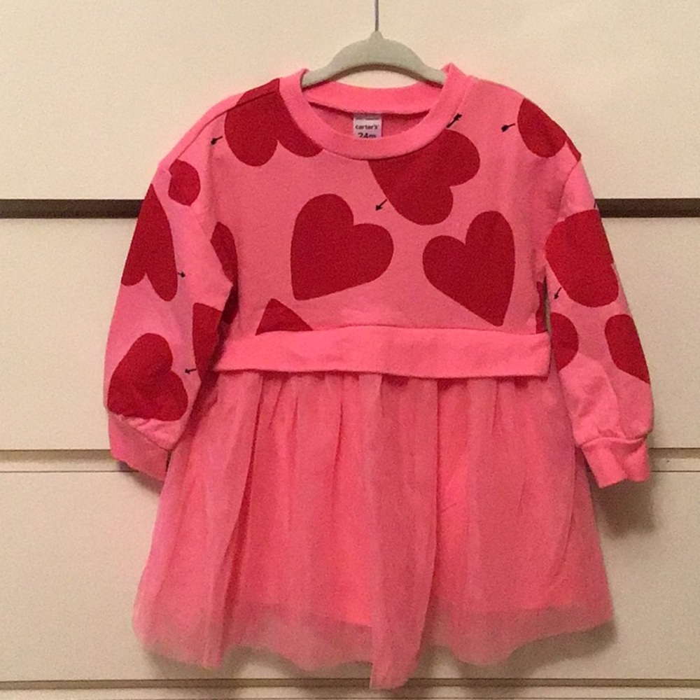 Carter’s Pink and Red Heart Dress